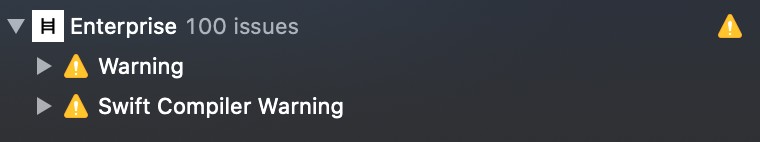 SwiftLint導入前のWarning